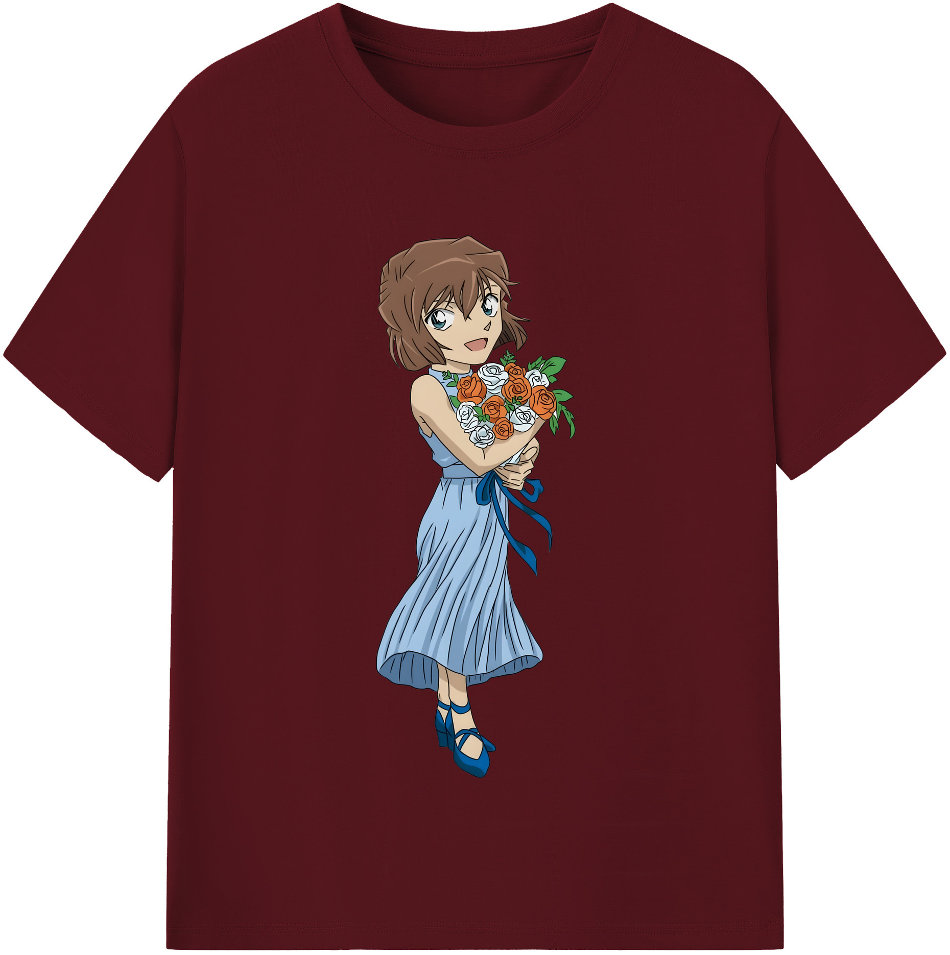 （画像用） 名探偵コナン 灰原 哀 はいばら あい Detective Conan Anita Hailey、Vi Graythorn Haibara Ai 綿100％半袖Tシャツ（フロントプリント）